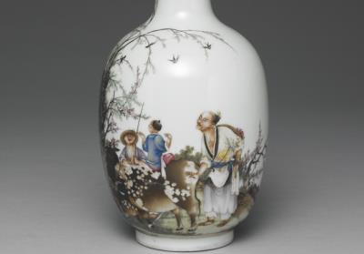 图片[2]-Vase with scene of rural life in yangcai painted enamels, Qing dynasty, Qianlong reign (1736-1795)-China Archive